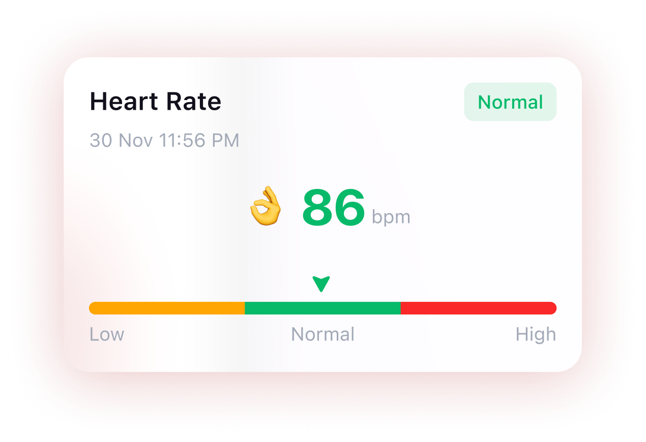 Heart Rate 86 BPM