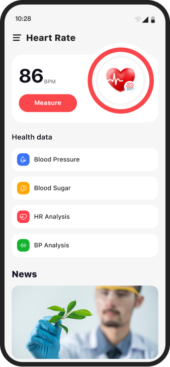 Heart Rate App Screen